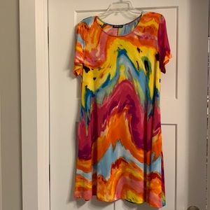Multi Colored Heimish Swing Dress